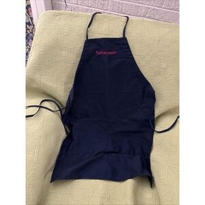 TUPPERWARE LOGO APRON / NAVY BLUE WITH PINK EMBROIDERED LOGO ADJ STRAP NEW